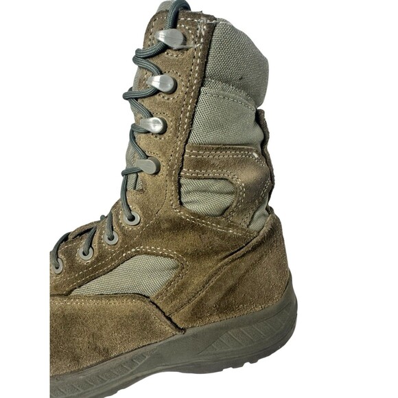 Belleville 610ZST Sage Military Lace Zip Steel Toe Boot Size 6 W Gray USA Made main image 6
